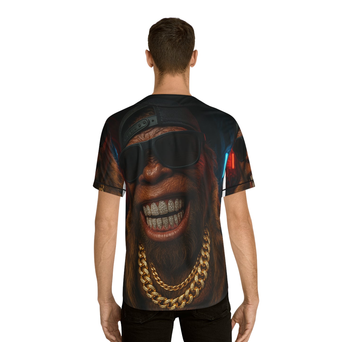 Baseball Jersey Bling Bigfoot Men's Shirt