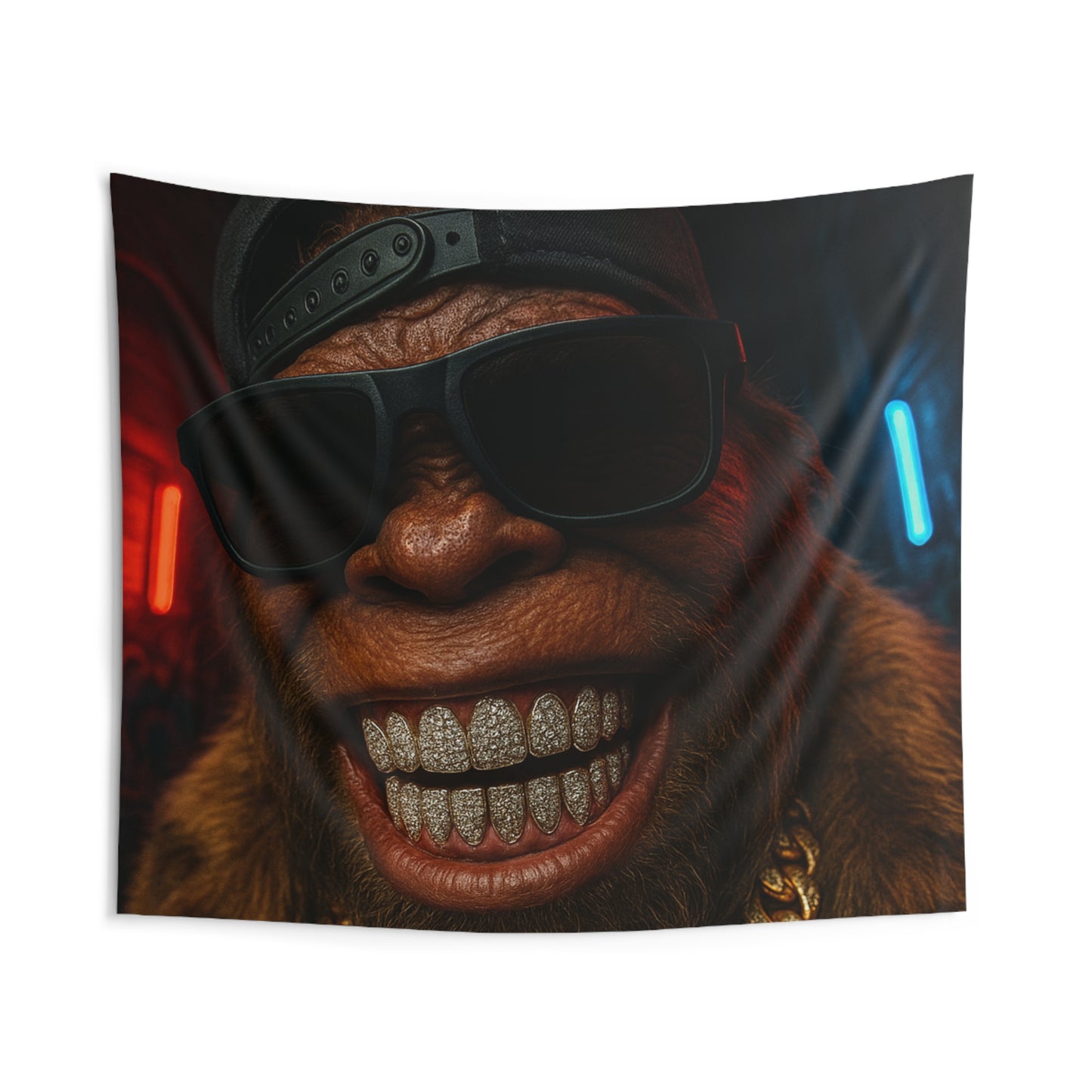 Tapestry Wall Art - Bling Bigfoot Design