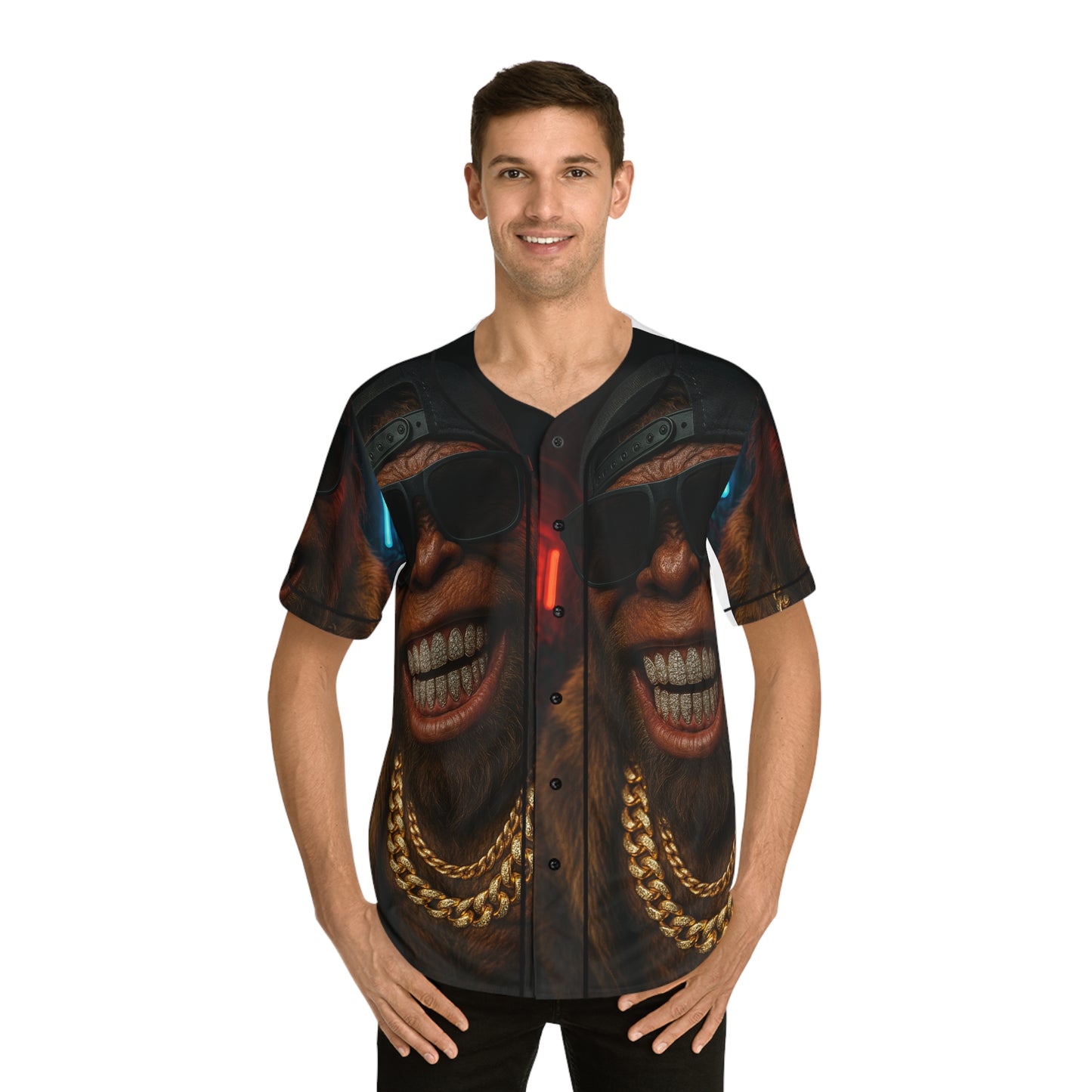 Baseball Jersey Bling Bigfoot Men's Shirt