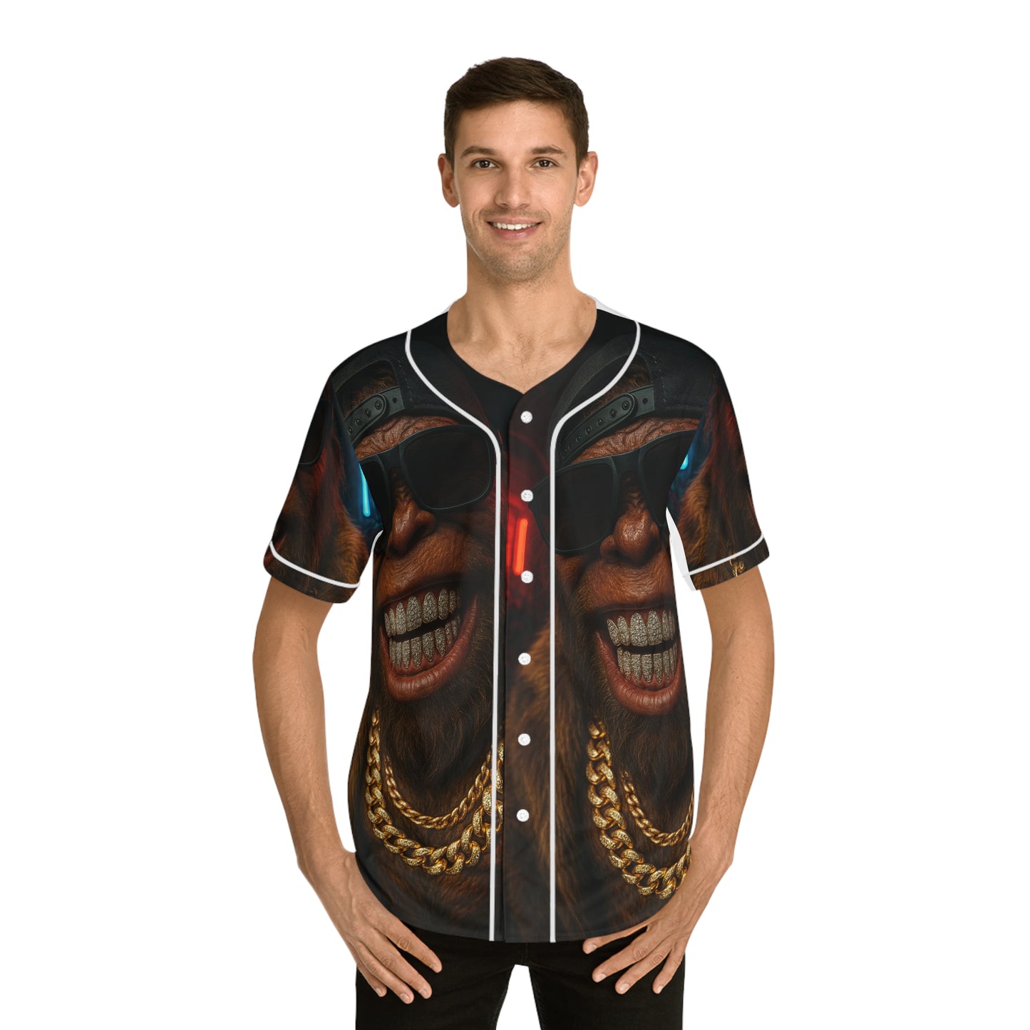 Baseball Jersey Bling Bigfoot Men's Shirt